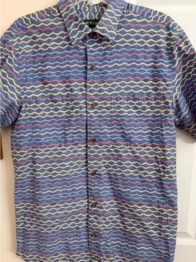 Orvis Multicolored 100% Cotton Men’s M Short Sleeve Button Up Shirt